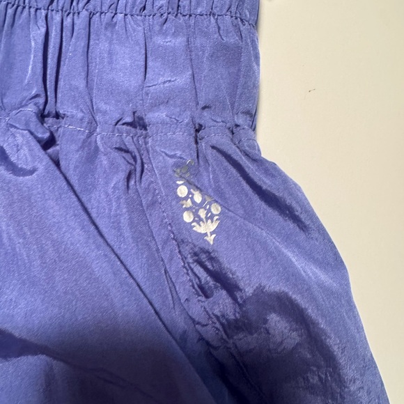 Free People Women's Athletic Shorts in Blue metalic - Picture 4 of 5